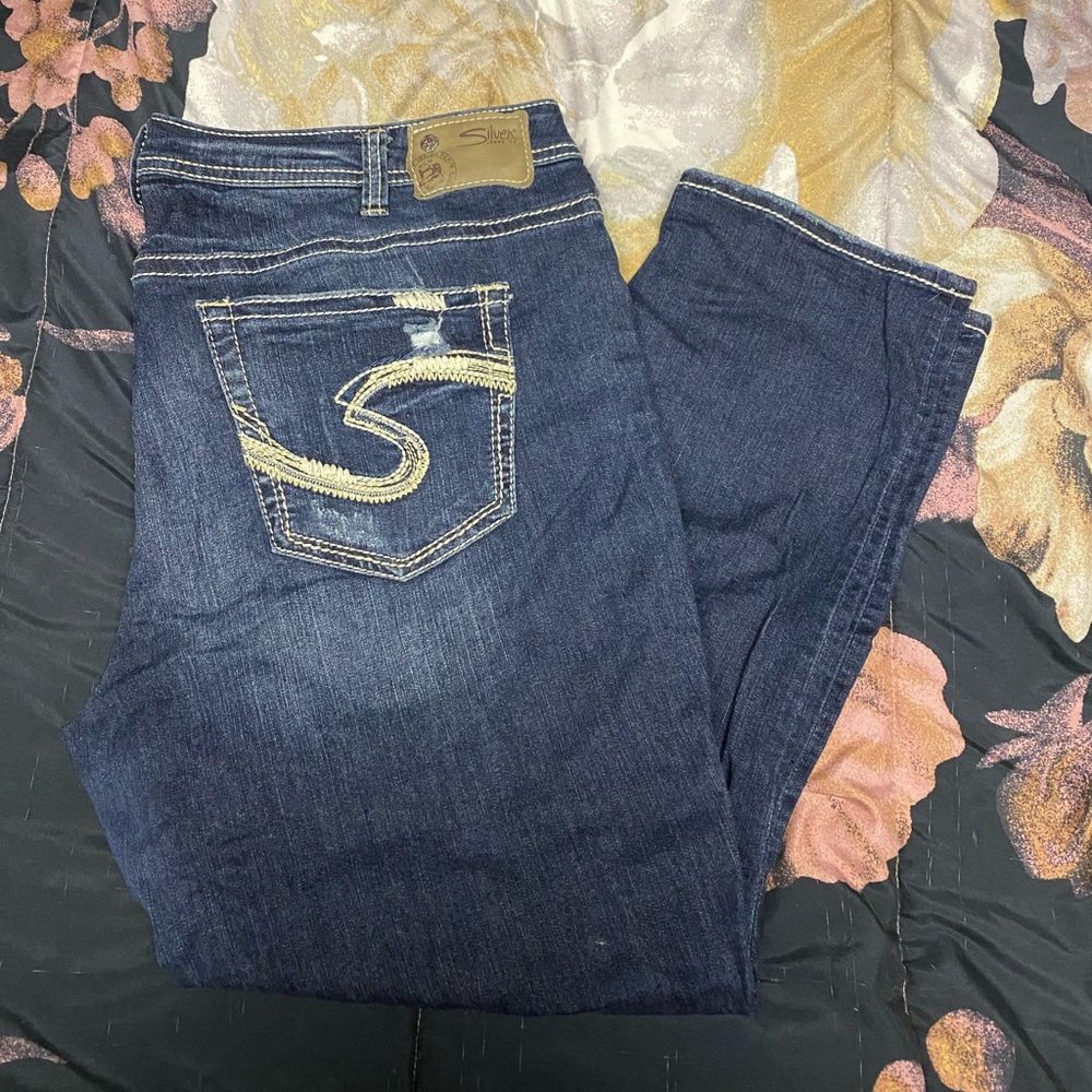Silver Brand Womens Boyfriend Cut Jeans size 18 Length 25